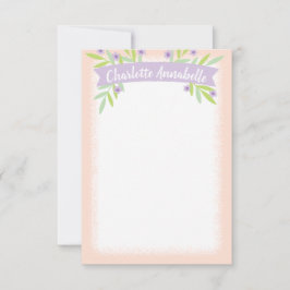 Sweet Pink und Lilac Floral Banner Einladung