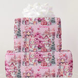 Sweet Pink Weihnachtsweihnachtsweih Mädchen's Name Geschenkpapier<br><div class="desc">Sweet Pink Weihnachtsweihnachtsweih Mädchen's Name Snowman Tree Wrapping Paper</div>