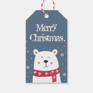 Sweet Polar Bear with Scarf Geschenkanhänger