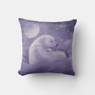 Sweet Polar Bears Throw Kissen