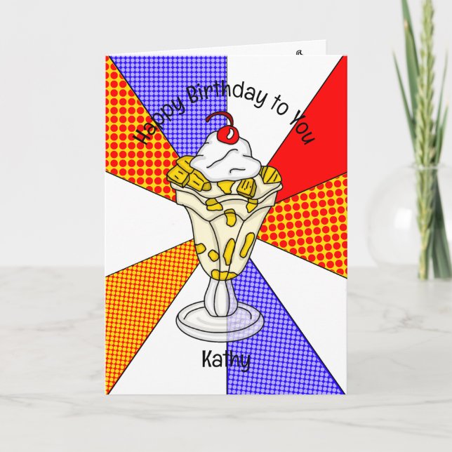 Sweet Pop Art Birthday Card Eros Bendato Karte (Vorderseite)