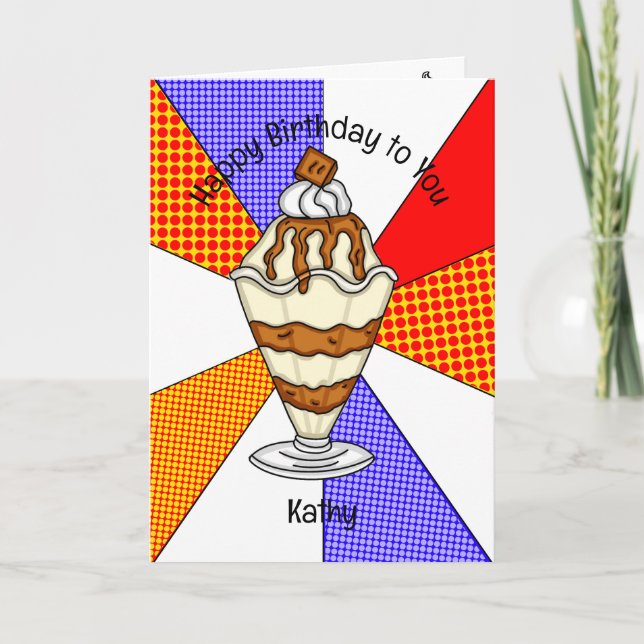 Sweet Pop Art Birthday Card Eros Bendato Karte (Vorderseite)