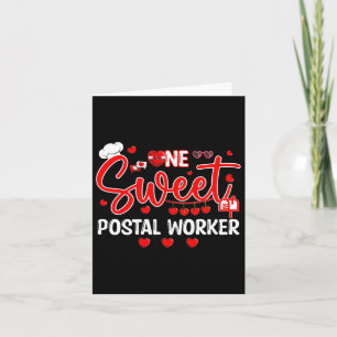"Sweet Postal Worker Valentine's Day Hearts Proud  Karte
