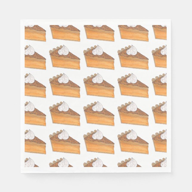 Sweet Potato Pie Slice Weihnachtsabend Serviette (Vorderseite)