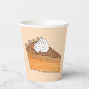 Sweet Potato Pie Slice Weihnachtsabend Soul Food Pappbecher