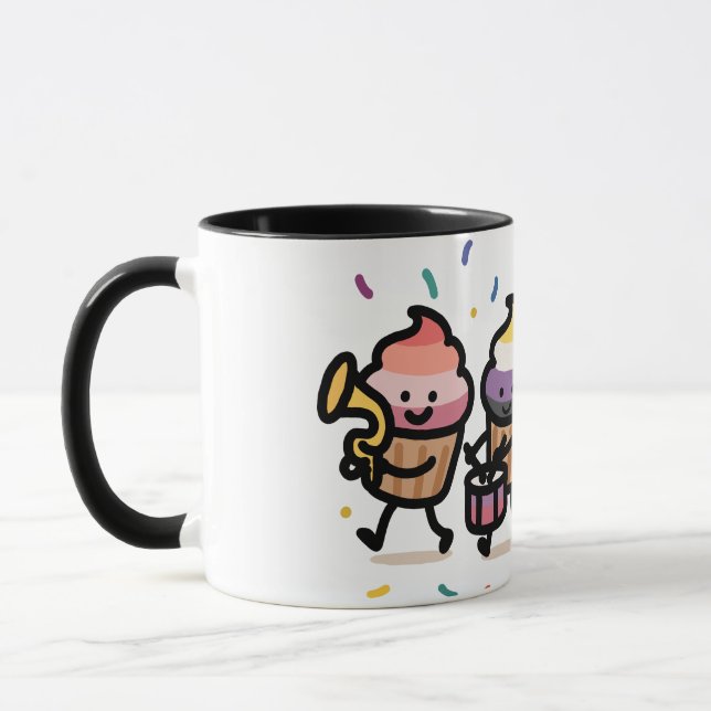 Sweet Pride Parade - Cupcake Band Celebration Tasse (Links)