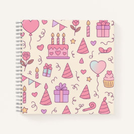Sweet Princess Party Celebration Pattern Notizbuch