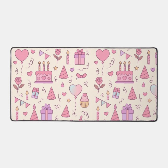 Sweet Princess Party Celebration Pattern Schreibtischunterlage (Vorderseite)