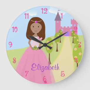 Sweet Princess Personalized Wall Clock Große Wanduhr