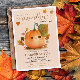Sweet Pumpkin Fall Baby Dusche Einladung