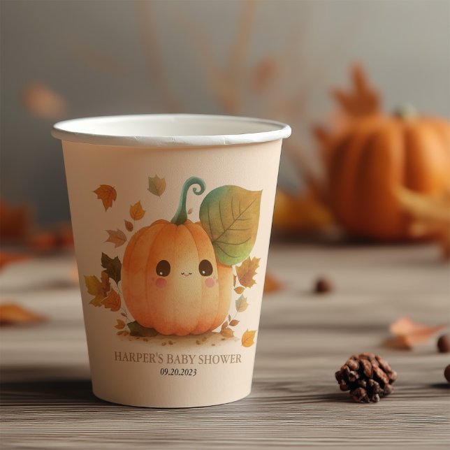 Sweet Pumpkin Fall Baby Dusche Pappbecher (Sweet pumpkin cup!)
