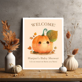 Sweet Pumpkin Fall Baby Dusche Poster