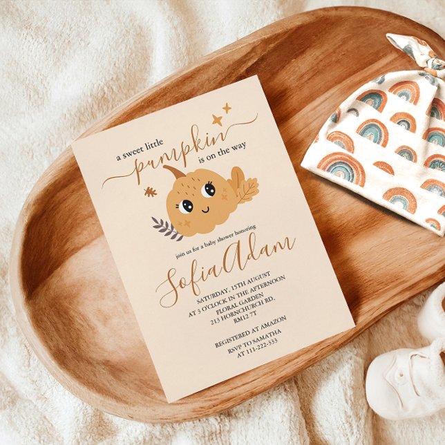 Sweet Pumpkin Herbst Kinderdusche Einladung (Von Creator hochgeladen)