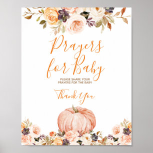 Sweet Pumpkin Rustikale Gebete für Baby Poster