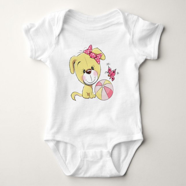 Sweet Puppy Baby Jersey Bodysuit Baby Strampler (Vorderseite)