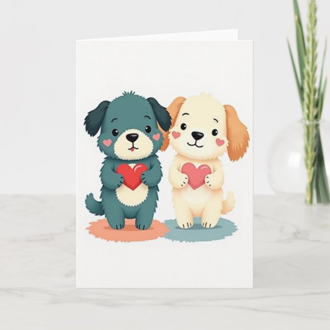Sweet Puppy Love Card Karte (Vorderseite)