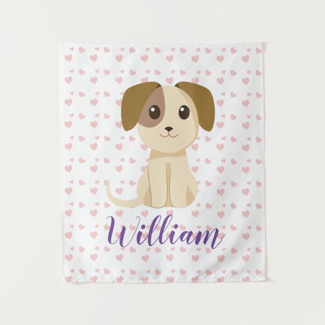 Sweet Puppy Wandteppich (Vorderseite)