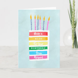 Sweet Rainbow Cake Feiertagskarte