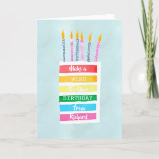 Sweet Rainbow Cake Feiertagskarte