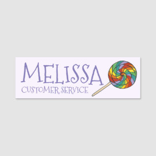 Sweet Rainbow Lollipop Lolly Candy Store Namensschild