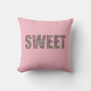 Sweet Rainbow Sprinkles Throw Kissen