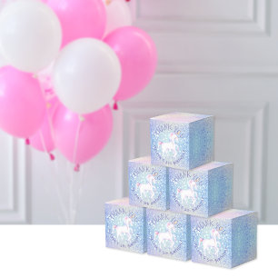 Sweet Rainbow Unicorn Glittery Geburtstagsname Geschenkschachtel