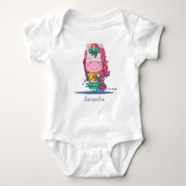Sweet Rainbow Unicorn Party Baby Bodysuit Strampler