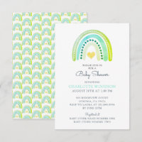Sweet Rainbow Watercolor Boy Baby Dusche