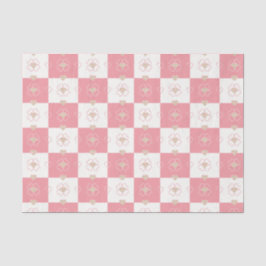 Sweet Raute Hearts Checkered Tissue Paper Seidenpapier