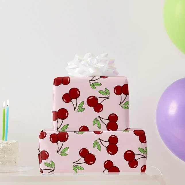 Sweet Red Cherry Muster Geschenkpapier (Partygeschenke)