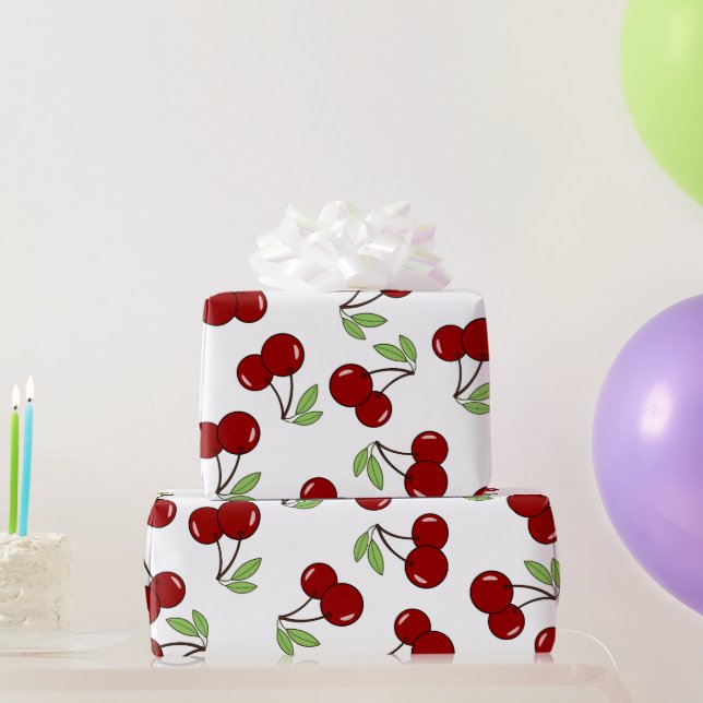Sweet Red Cherry Muster Geschenkpapier (Partygeschenke)
