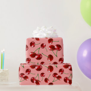 Sweet Red Cherry Muster Geschenkpapier
