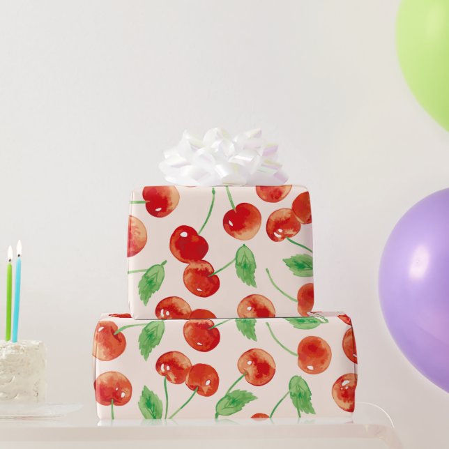 Sweet Red Cherry Muster Geschenkpapier (Partygeschenke)