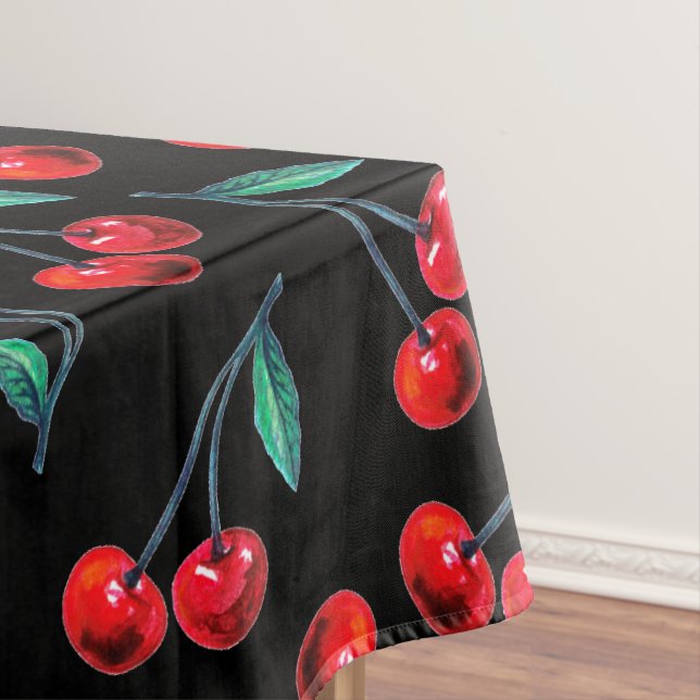 Sweet Red Cherry Muster Tischdecke (Beispiel)