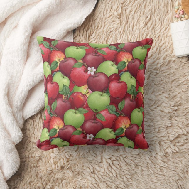Sweet Red & Crisp Green Apple Patch Kissen (Decke)