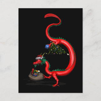 Sweet Red Eastern Dragon Postkarte