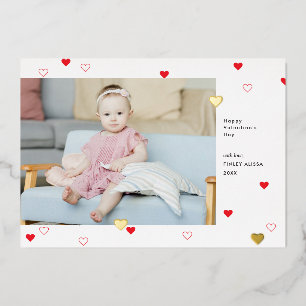 Sweet Red Hearts Happy Valentine's Day Foto Folieneinladung