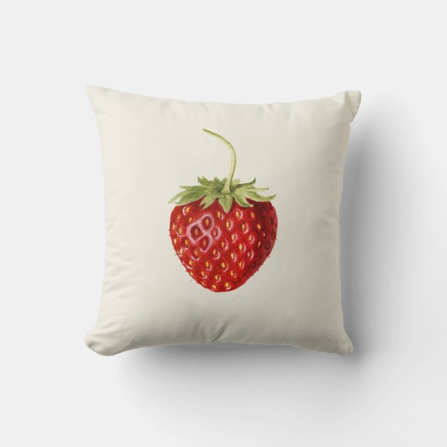 Sweet Red Strawberry (von Louis C.C. Krieger) Kissen (Vorderseite)