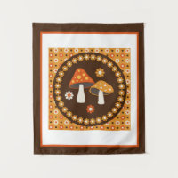 Sweet Retro Pilze und Blume Poster