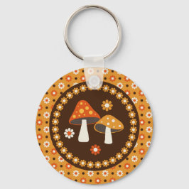 Sweet Retro Pilze und Blume Schlüsselanhänger