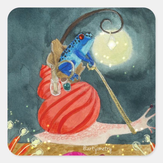 Sweet Ride Quadratischer Aufkleber (Vorderseite)