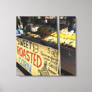 Sweet Roasted Corn, Street Fair, New York City NYC Leinwanddruck