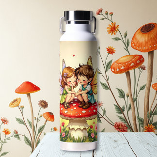 Sweet Romantic Fairies | Cottage Core Mushrooms Trinkflasche