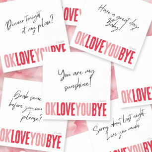 Sweet Romantic Liebe Notes Red Pink Sticknotes Post-it Klebezettel