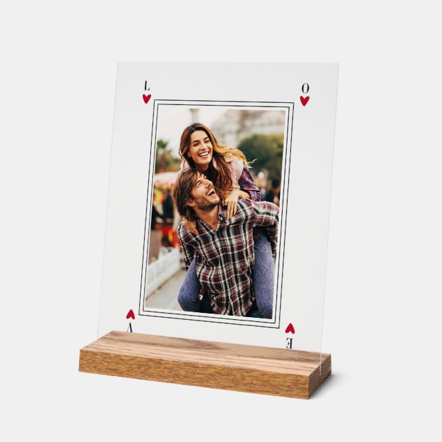 Sweet Romantic Poker Card Valentine Geschenke Acrylschild (Winkel)