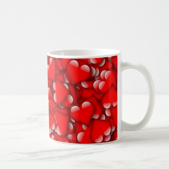 Sweet Romantic Valentine Liebe Herz Rot Tasse (Rechts)