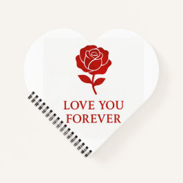 Sweet Rose Forever Message Valentine Cute Notizbuch
