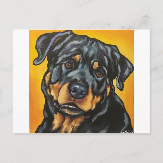 Sweet Rottweiler Postkarte (Vorderseite)
