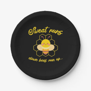 Sweet Runs Down Bienen laufen hoch Pappteller