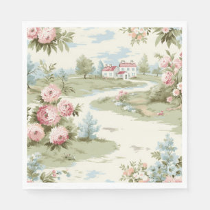 Sweet Rustic Country Zuhause Floral Landschaft Serviette